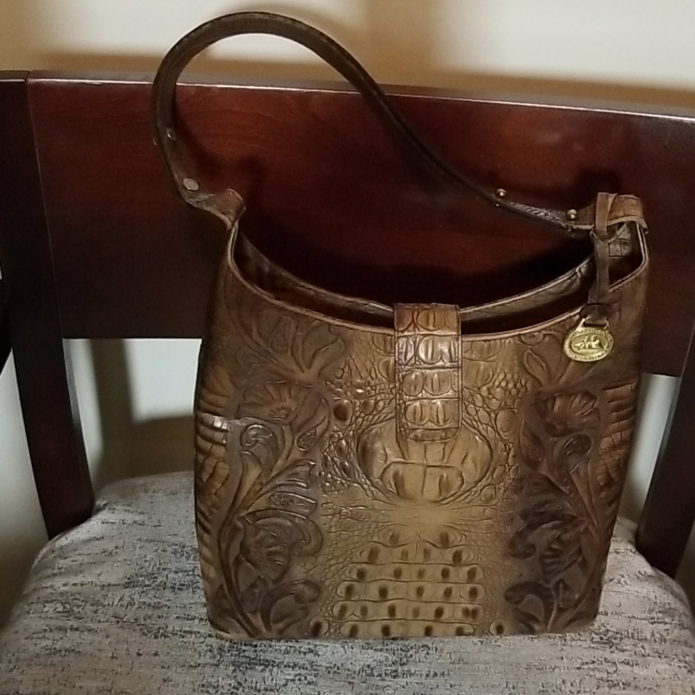 Brahmin Floral Embossed hobo